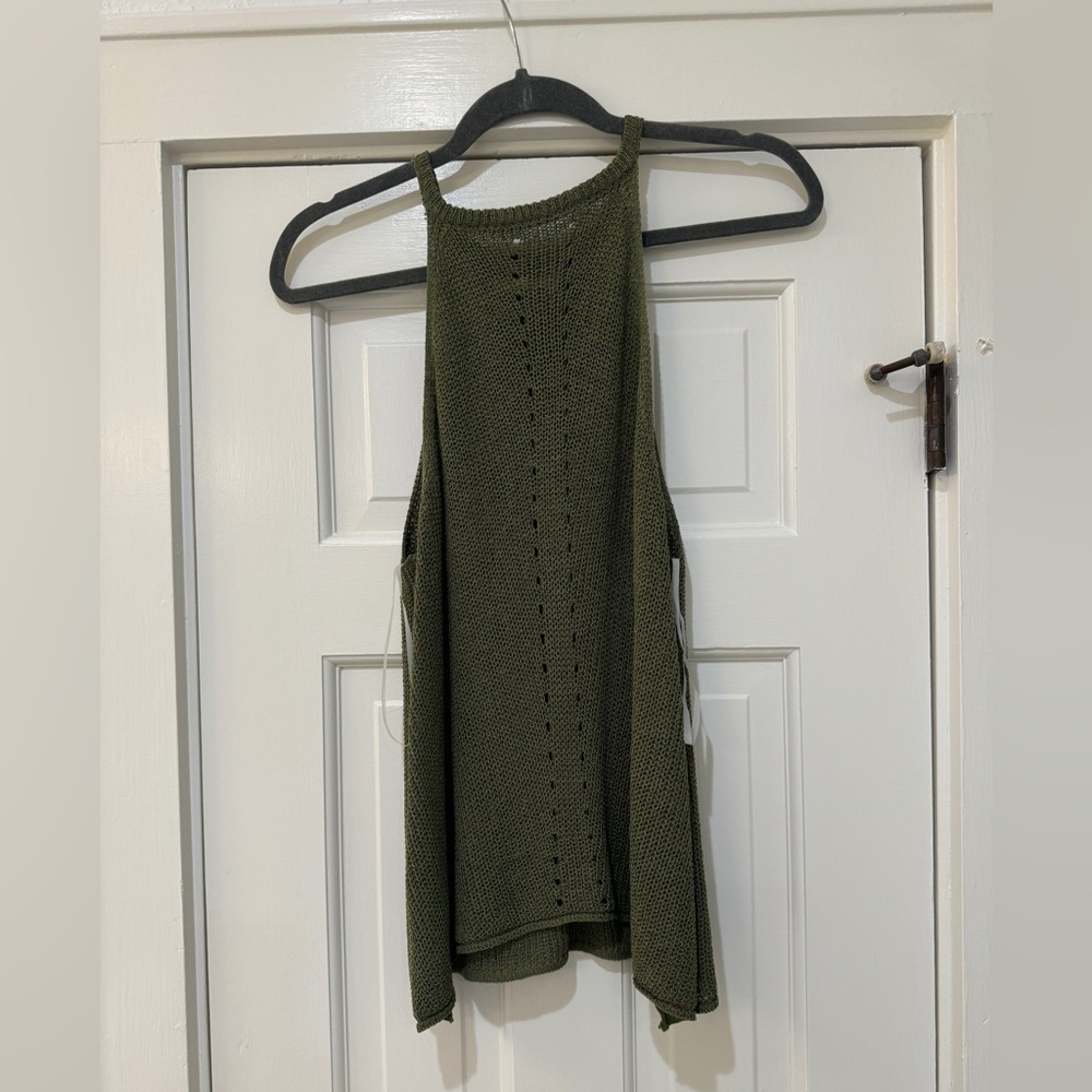 Brand new olive knit tank - high neck